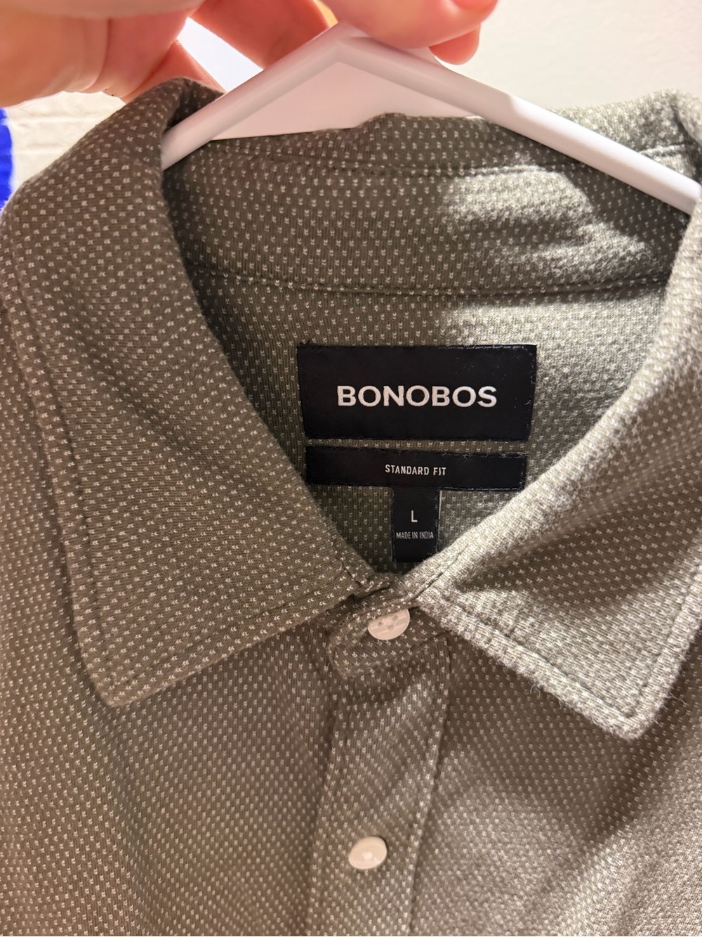Bonobos Olive Textured Button-Down Shirt - Picture 2 of 3